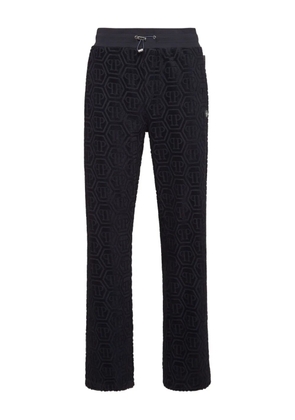 Philipp Plein jacquard-monogram track pants - 24 NAVY