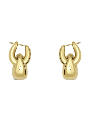 Jewels Aficionado gold double hoop earrings