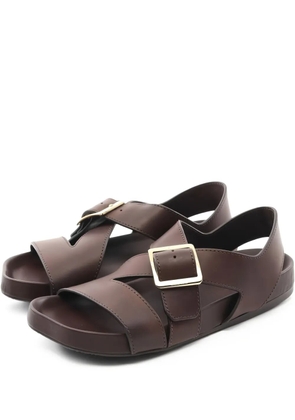 Loewe Pre-Owned Ease leather sandals - Brown