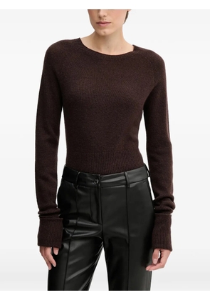Sandro Ferrone ribbed long-sleeve sweater - Brown