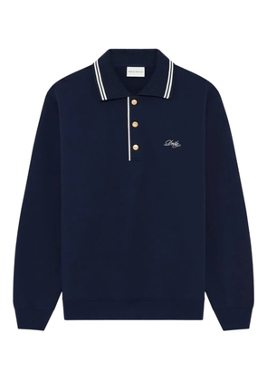 Drôle De Monsieur striped-trim polo shirt - Blue
