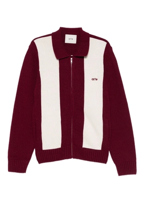 Arte Antwerp striped zip knitwear - Red