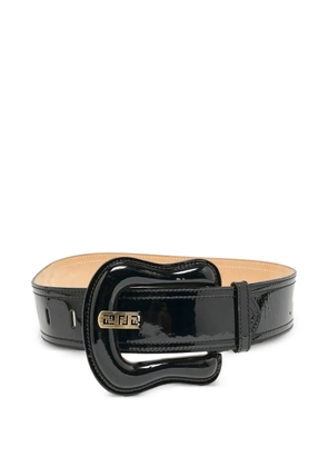 Fendi Pre-Owned buckle patent leather belt - Black