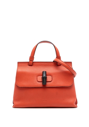 Gucci Pre-Owned 2016-2025 Small Leather Bamboo Daily satchel - Orange
