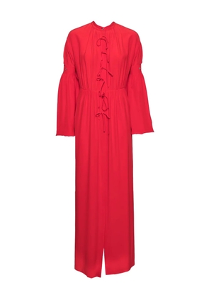 Burberry Pre-Owned 2024 tie-detail silk maxi dress - Red