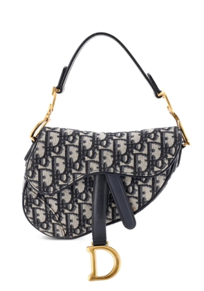 Christian Dior Pre-Owned Saddle Handbag Oblique Canvas Mini shoulder bag - Blue