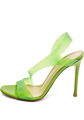 Gianvito Rossi 100mm Metropolis clear-effect sandals - Green
