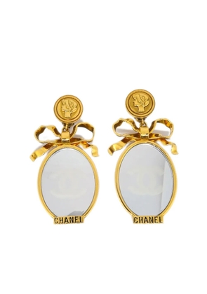 CHANEL Pre-Owned 1990-2000 gold-plated mirror earrings