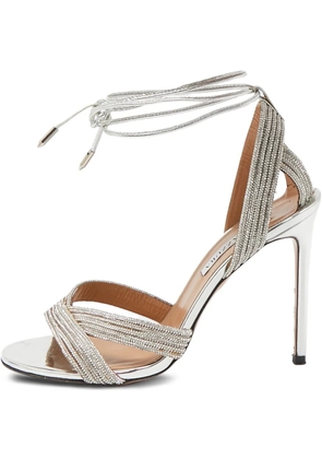 Aquazzura pre-owned 105 Ari crystal-embellished sandals - Silver