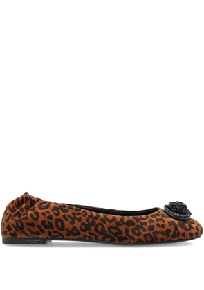 Kurt Geiger London Chelsea leopard-print ballet flats - Brown
