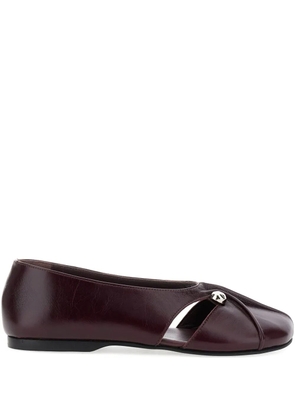 ALOHAS cut-out leather ballet flats - Brown