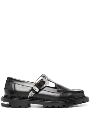 Toga Virilis buckle-fastening leather loafers - Black