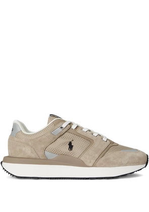 Polo Ralph Lauren lace-up suede-leather sneakers - Neutrals