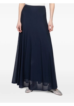 Brandon Maxwell mesh maxi skirt - Blue