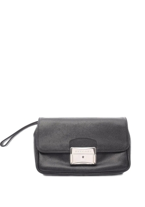 Bvlgari Pre-Owned 2000 leather clutch bag - Black