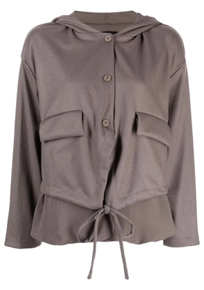 Transit layered hooded jacket - Brown