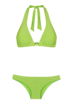Amir Slama halterneck triangle bikini - Green