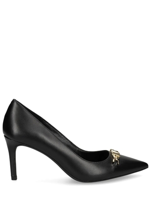 Michael Michael Kors 75mm appliqué-logo leather pumps - Black