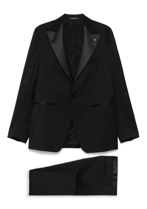 Tagliatore brooch-detail suit - Black