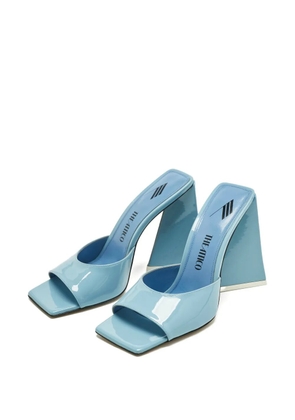 The Attico Devon leather block-heel sandals - Blue