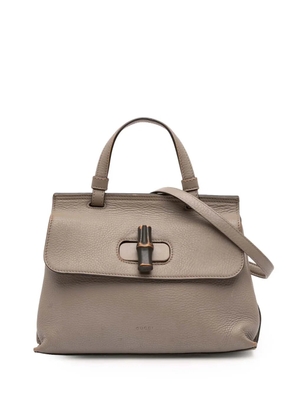 Gucci Pre-Owned 2016-2025 Small Leather Bamboo Daily satchel - Brown