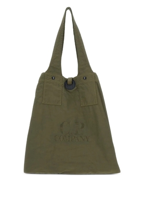 C.P. Company logo-detail tote bag - Green