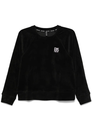 DKNY rhinestone-logo sweatshirt - Black