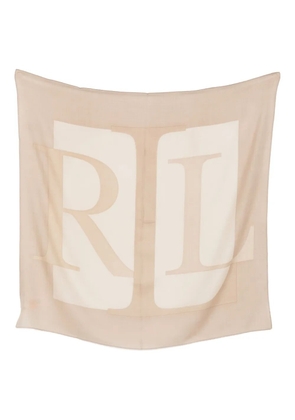 Polo Ralph Lauren logo square scarf - Brown