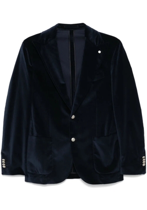 LUIGI BIANCHI MANTOVA velvet blazer - Blue