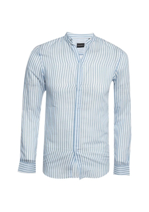 Emporio Armani Pre-Owned striped shirt - Blue