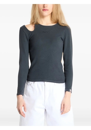 A BATHING APE® cut-out rib top - Black