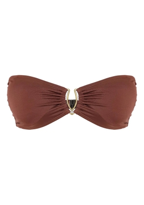 Lygia & Nanny Mika ring-detail bandeau bikini top - Brown
