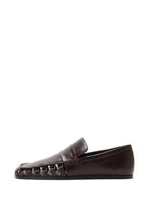 Jil Sander square.-toe loafers - Brown