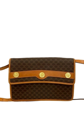 Celine Pre-Owned 2010 Macadam Coated Canvas crossbody bag - Brown