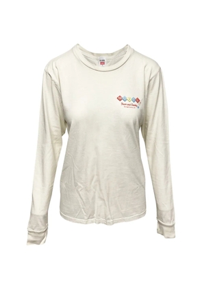 RE/DONE 90s motel-print long-sleeve top - White