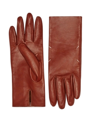 Maison Margiela leather fingerless gloves - Brown