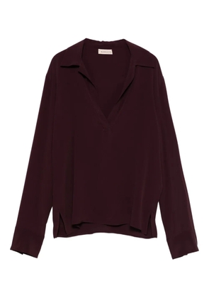 Blanca Vita V-neck long-sleeve top - Red