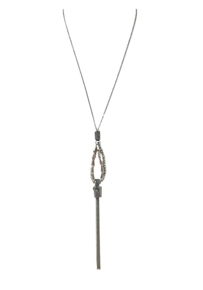 Peserico tassel beaded necklace - Brown