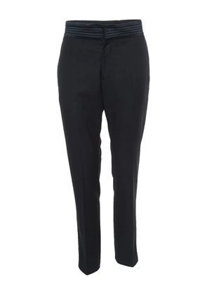 Emporio Armani Pre-Owned satin-waistband trousers - Black