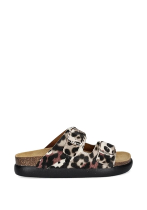 Scholl animal-print buckle mules - Neutrals