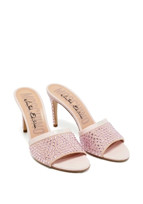 Moschino Pre-Owned crystal-embellished sandals - Pink