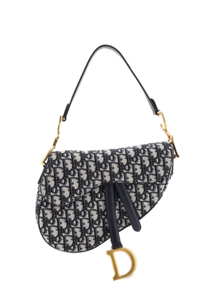 Christian Dior Pre-Owned Saddle Handbag Oblique Canvas Medium shoulder bag - Blue