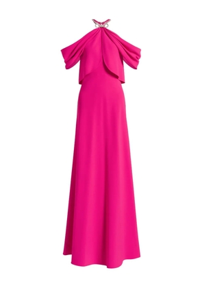 Alberta Ferretti draped embellished maxi dress - Pink