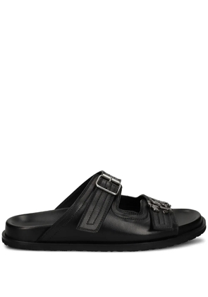 Roberto Cavalli leather sandals - Black