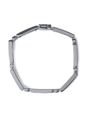 Saint Laurent logo-engraved bracelet - Silver