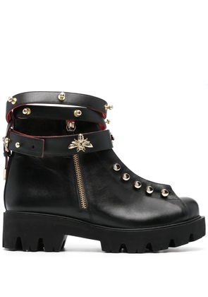 HARDOT 45mm stud-embellished leather boots - Black