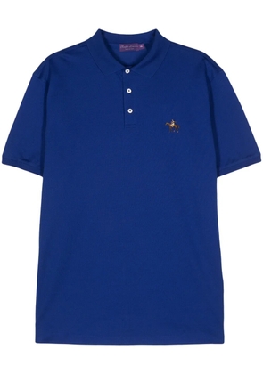 Ralph Lauren Purple Label Standing Horse-embroidered polo shirt - Blue