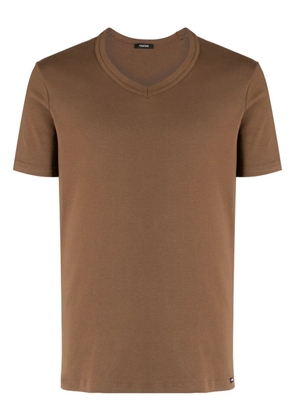 TOM FORD V-neck short-sleeve T-shirt - Brown
