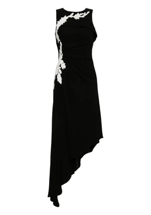 Saiid Kobeisy embroidered crepe gown - Black