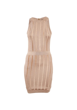 Balmain Pre-Owned knitted sleeveless dress - Neutrals